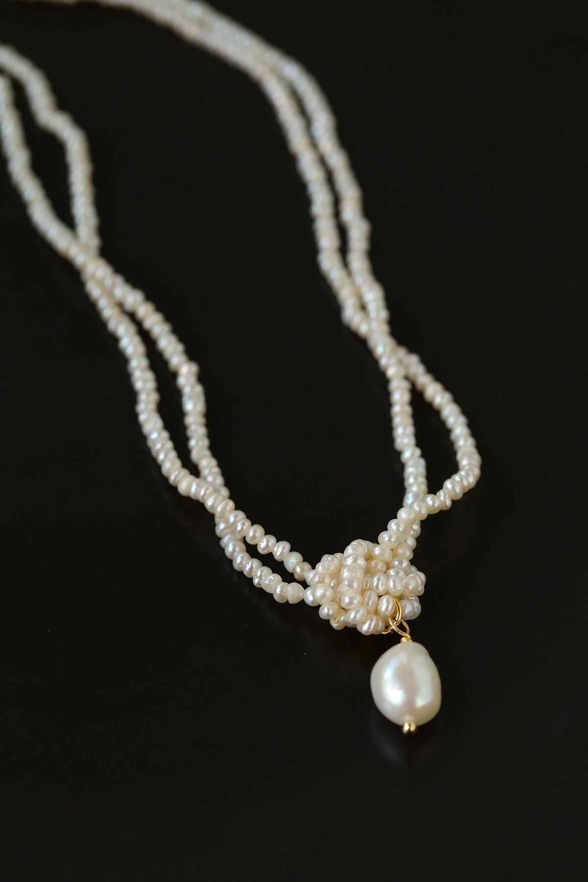 Double Layer Natural Seed Pearl Necklace - floysun