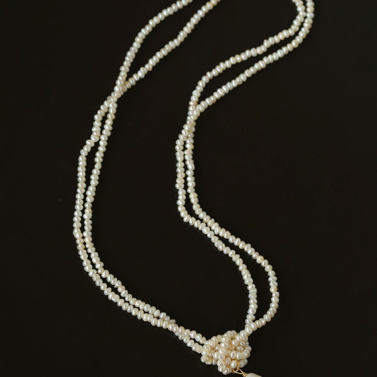 Double Layer Natural Seed Pearl Necklace - floysun