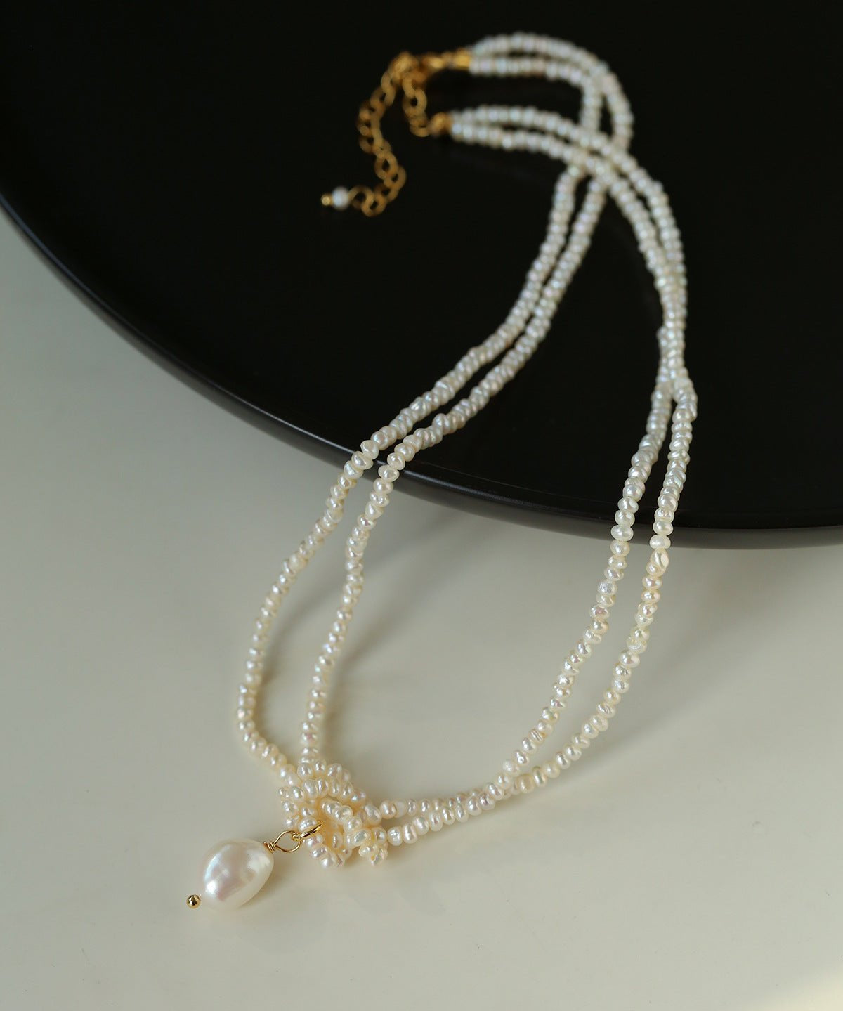 Double Layer Natural Seed Pearl Necklace - floysun
