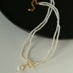 Double Layer Natural Seed Pearl Necklace - floysun