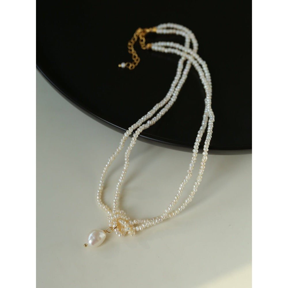 Double Layer Natural Seed Pearl Necklace - floysun