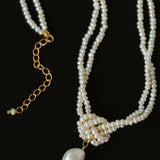 Double Layer Natural Seed Pearl Necklace - floysun