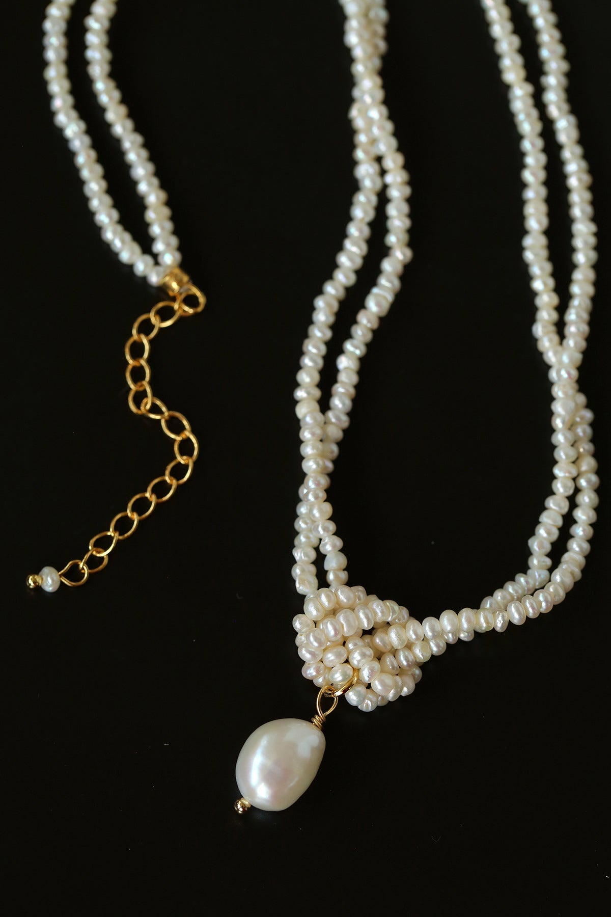 Double Layer Natural Seed Pearl Necklace - floysun