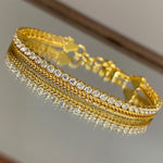 Double - Layer Zircon Chain Bracelet - floysun