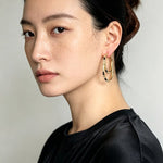 Double Oval Hand-Beaded Natural Gemstone Earrings - floysun