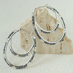 Double Oval Hand-Beaded Natural Gemstone Earrings - floysun