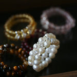 Double - Row Pearl Stretch Ring - floysun