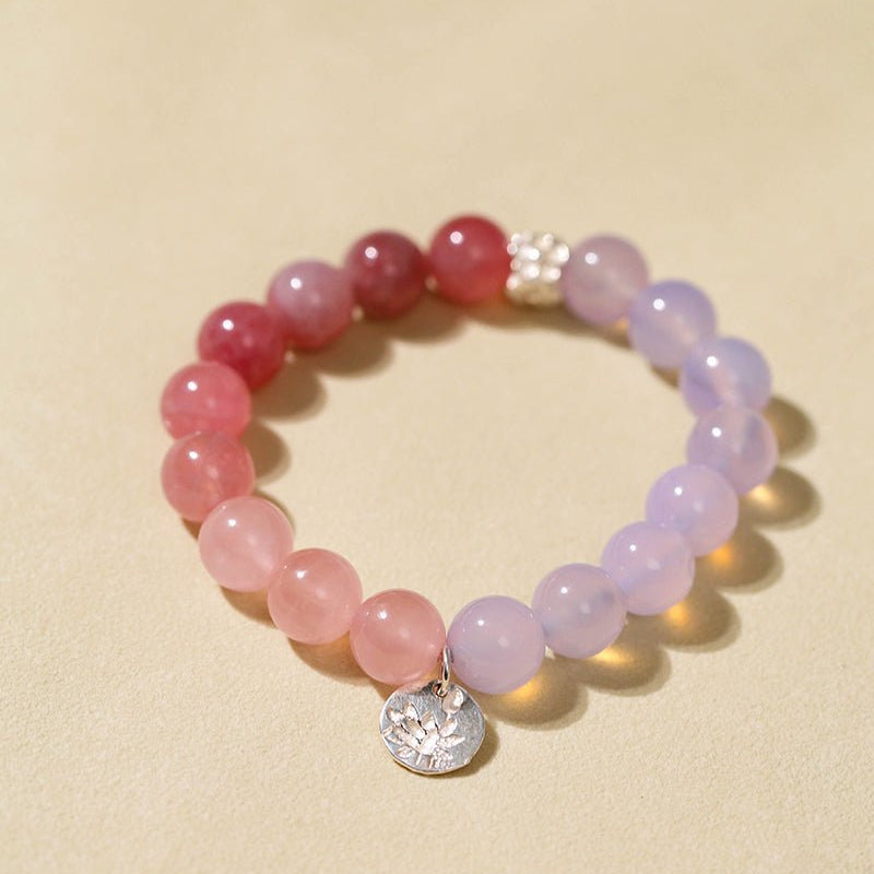 Dream Energy Crystal Bracelet - Lotus Charm Bracelet - floysun