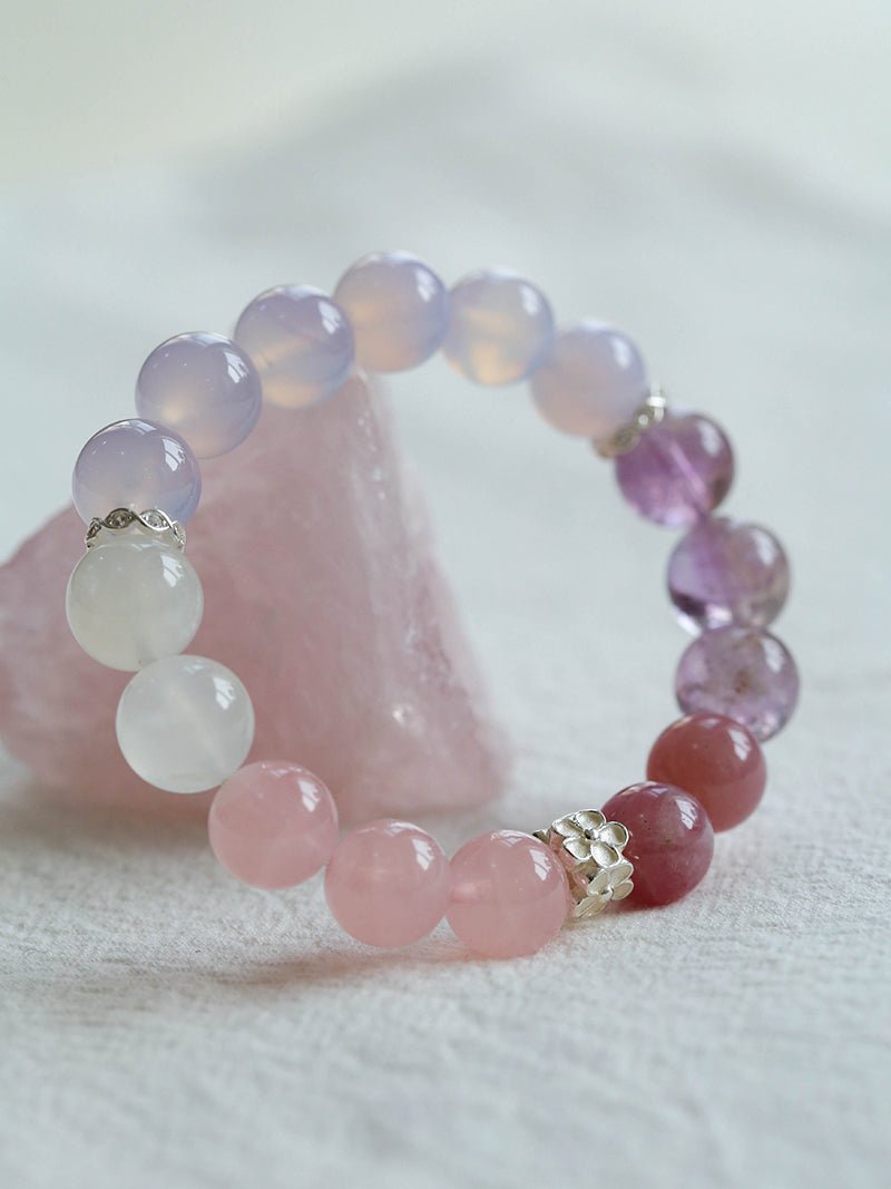 Dream Energy Crystal Bracelet - Peach Blossom Charm Bracelet - floysun