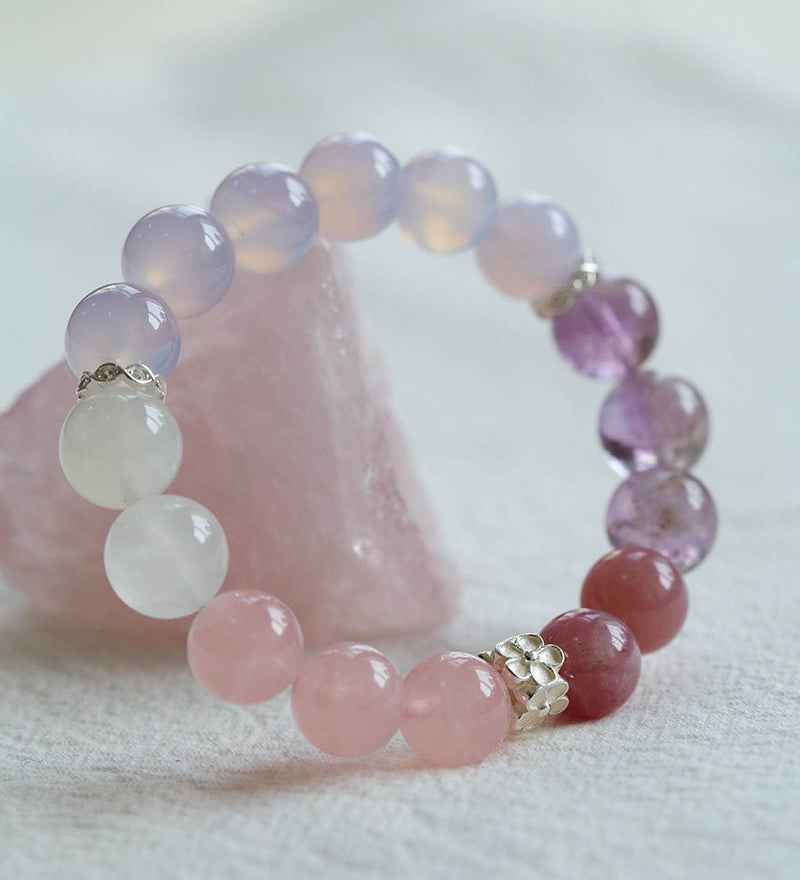 Dream Energy Crystal Bracelet - Peach Blossom Charm Bracelet - floysun
