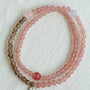 Dream Energy Crystal Bracelet - Triple - Layer Rose Quartz Mix - floysun