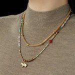 Dream Island Carousel Pony Beaded Necklace - floysun