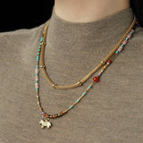 Dream Island Carousel Pony Beaded Necklace - floysun