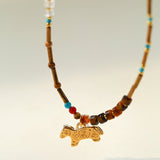 Dream Island Carousel Pony Beaded Necklace - floysun