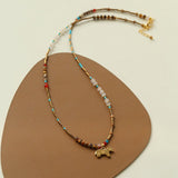 Dream Island Carousel Pony Beaded Necklace - floysun