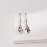 Droplet-shaped Pendant Encasing Pearl Earrings - floysun