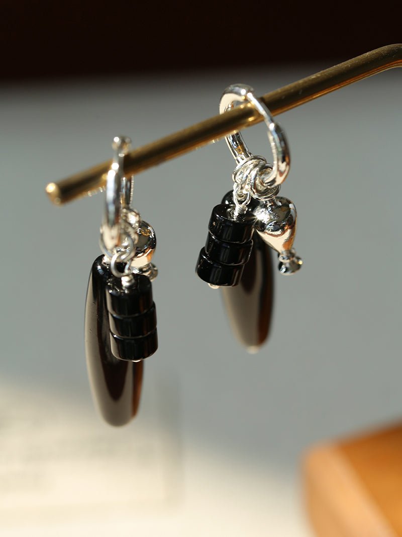 Dual Agate Bottle - Inspired Convertible Earrings - floysun