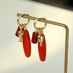 Dual Agate Bottle - Inspired Convertible Earrings - floysun