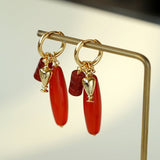 Dual Agate Bottle - Inspired Convertible Earrings - floysun