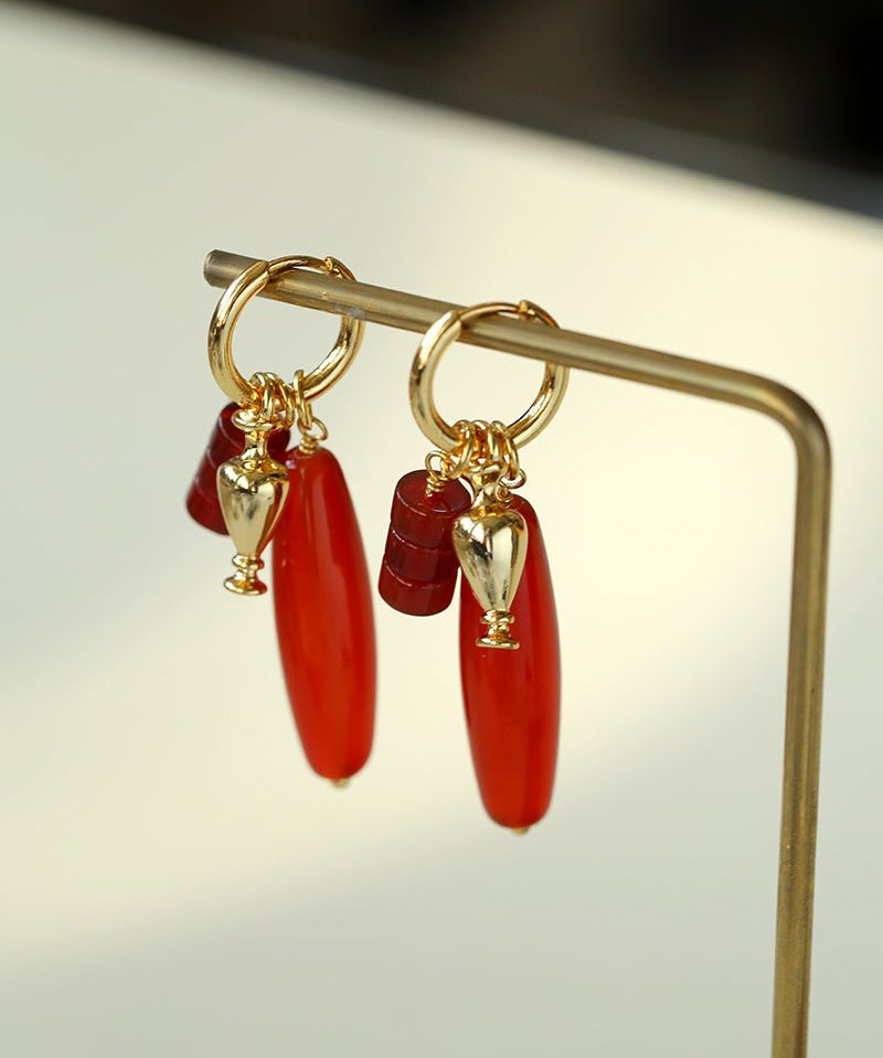 Dual Agate Bottle - Inspired Convertible Earrings - floysun