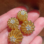 Dual Cactus Ball High Carbon Diamond Stud Earrings - floysun