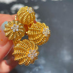 Dual Cactus Ball High Carbon Diamond Stud Earrings - floysun