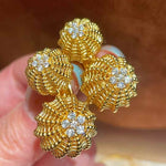 Dual Cactus Ball High Carbon Diamond Stud Earrings - floysun