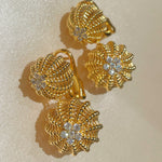 Dual Cactus Ball High Carbon Diamond Stud Earrings - floysun