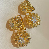 Dual Cactus Ball High Carbon Diamond Stud Earrings - floysun