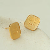 Dual Emotion Square Face Stud Earrings - floysun