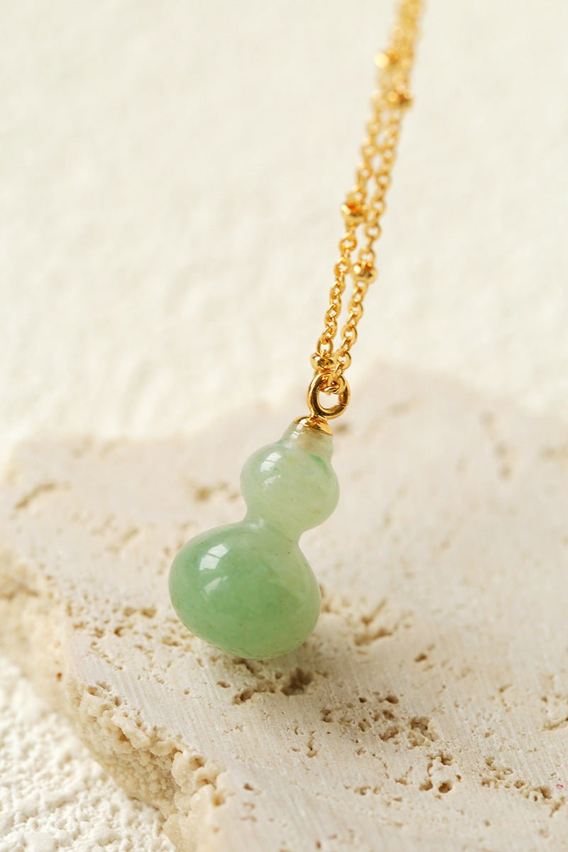 Duling Jade Gourd Pendant Necklace - floysun