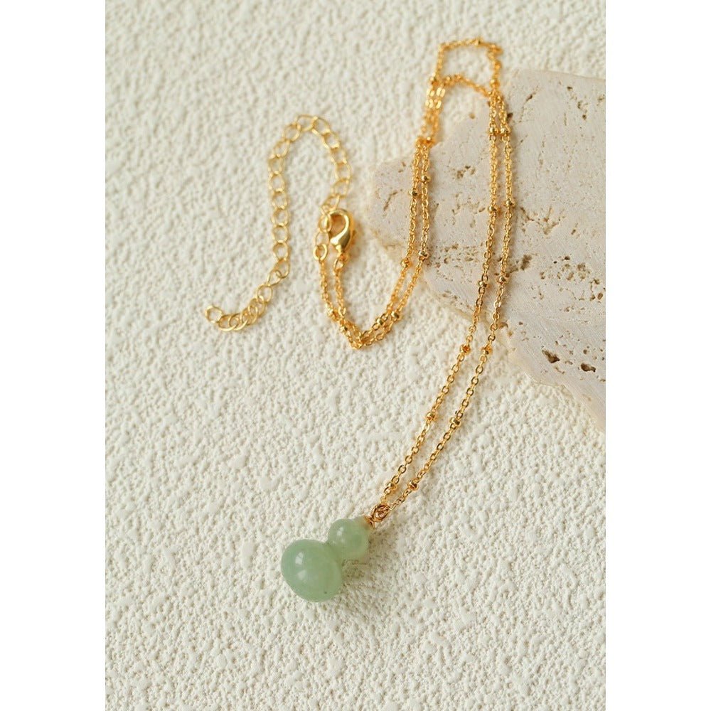 Duling Jade Gourd Pendant Necklace - floysun