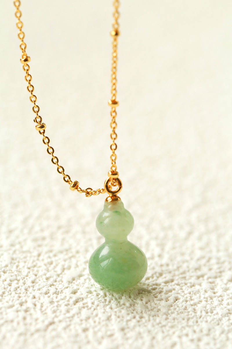 Duling Jade Gourd Pendant Necklace - floysun