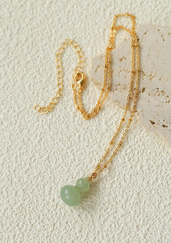 Duling Jade Gourd Pendant Necklace - floysun