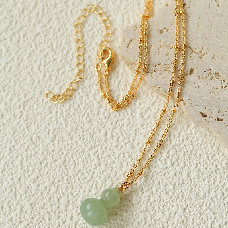 Duling Jade Gourd Pendant Necklace - floysun