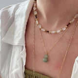 Duling Jade Gourd Pendant Necklace - floysun