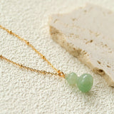 Duling Jade Gourd Pendant Necklace - floysun