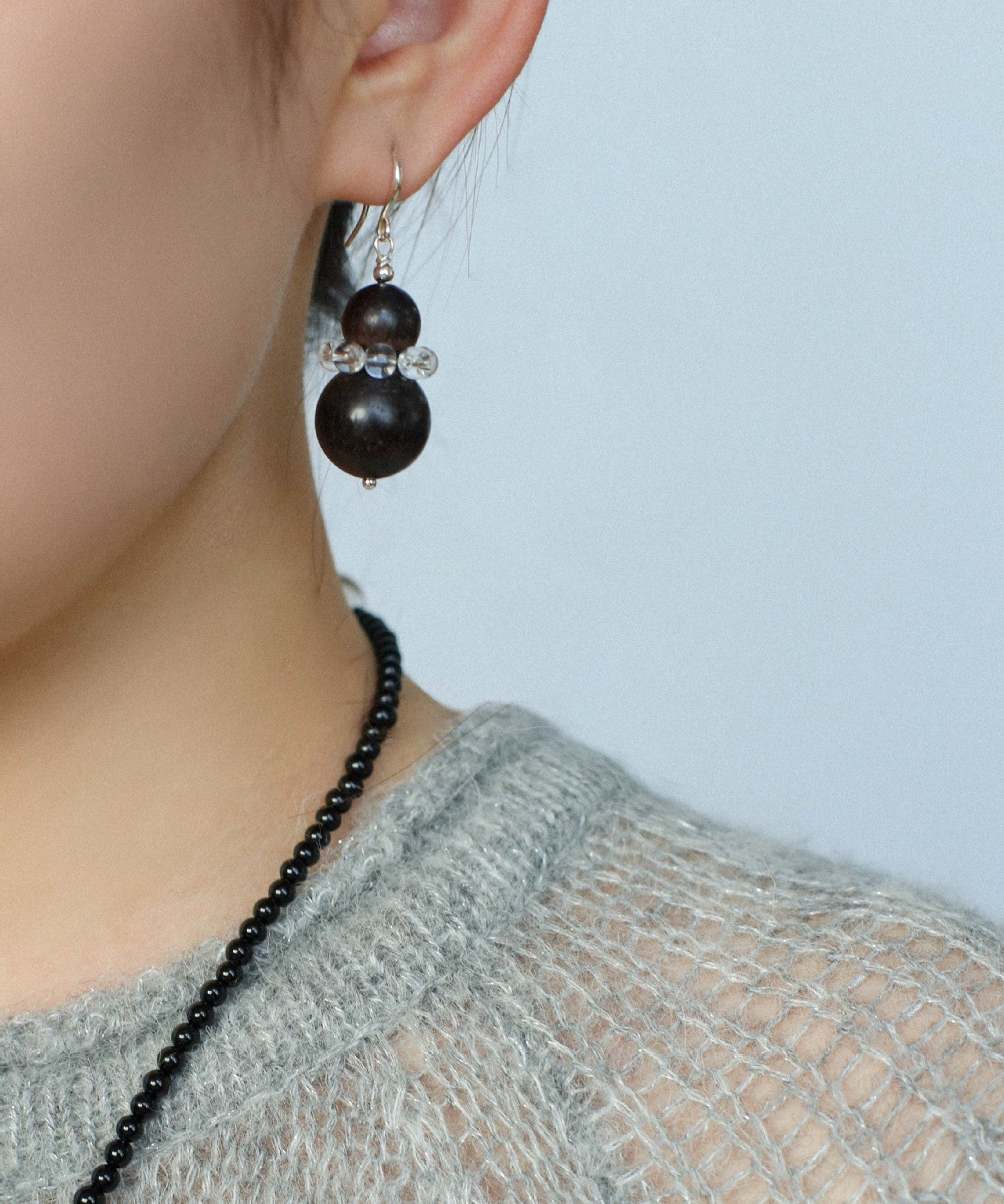 Ebony & Boxwood Gourd Earrings - floysun