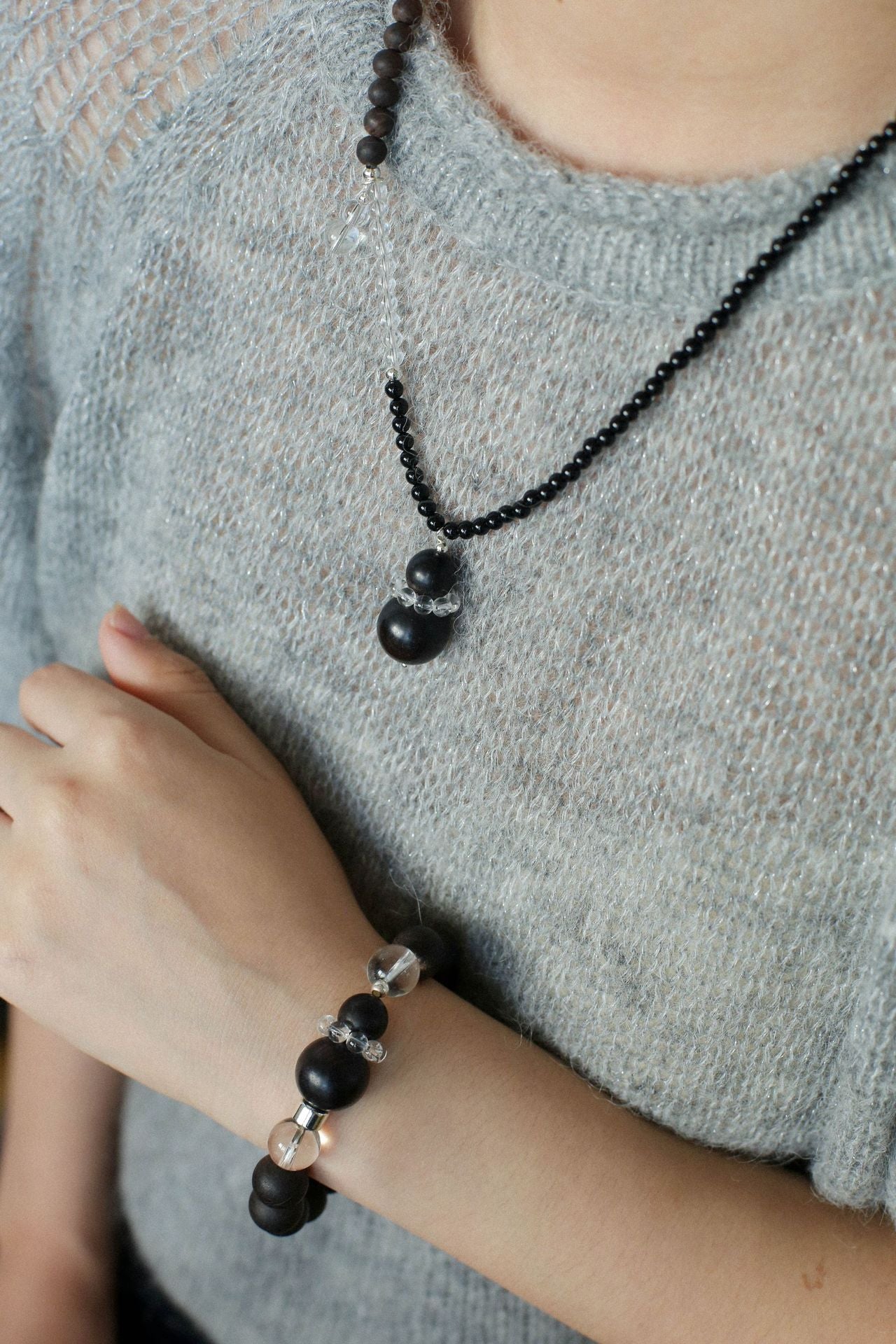 Ebony & Boxwood Gourd Necklace - floysun