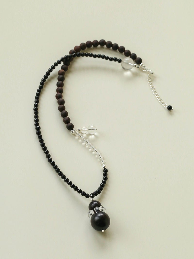 Ebony & Boxwood Gourd Necklace - floysun