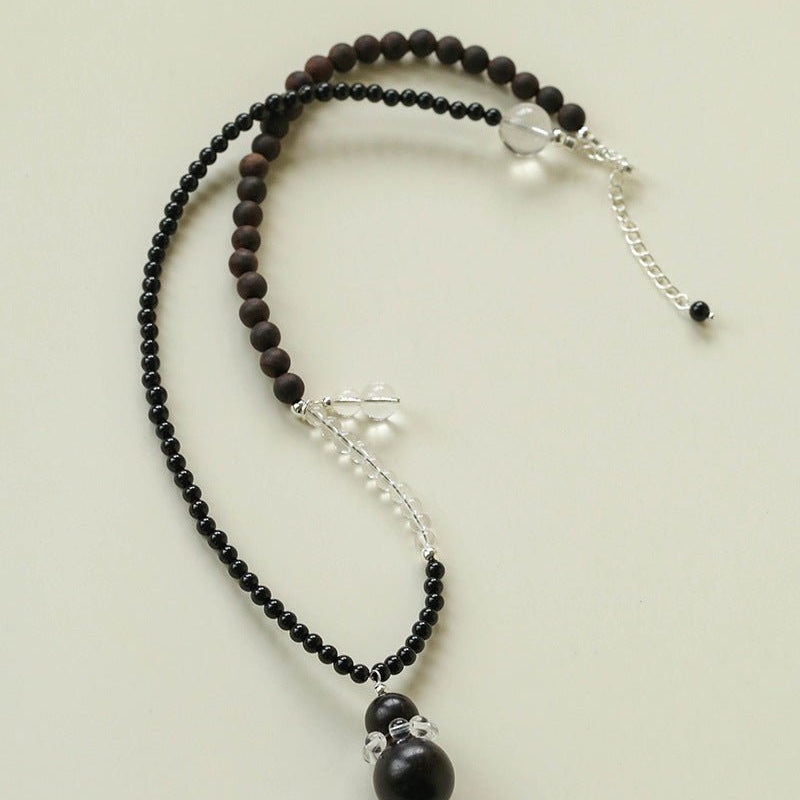 Ebony & Boxwood Gourd Necklace - floysun