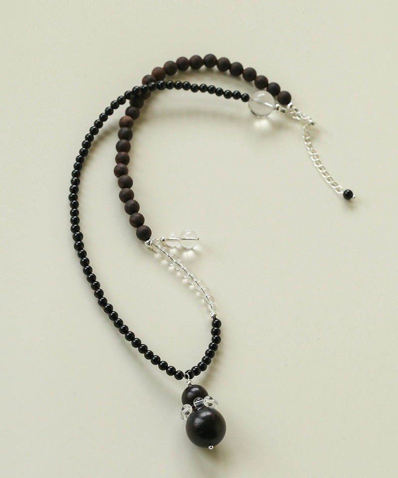 Ebony & Boxwood Gourd Necklace - floysun