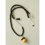 Ebony & Boxwood Gourd Necklace - floysun