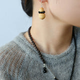 Ebony & Boxwood Gourd Necklace - floysun