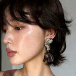 Ebony Horse Head Statement Earrings - floysun