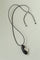 Ebony Wood Clear Crystal Adjustable Leather Cord Long Pendant Necklace - floysun