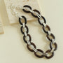 Ebony Wood Elliptic Necklace - floysun