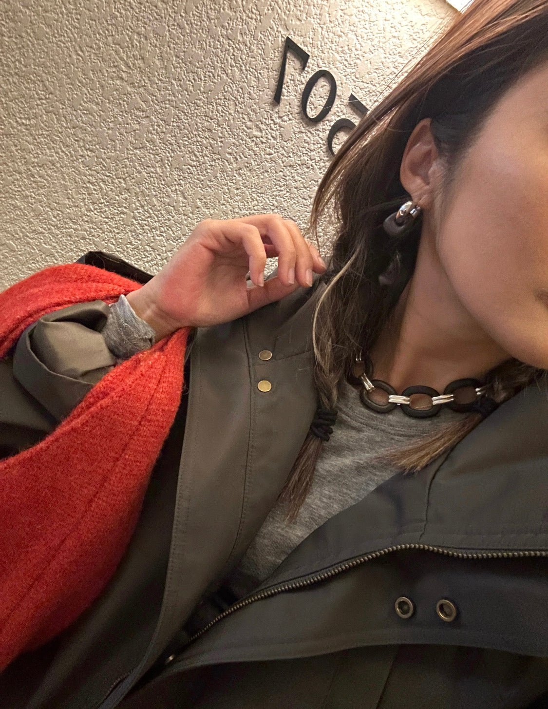 Ebony Wood Elliptic Necklace - floysun