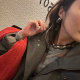 Ebony Wood Elliptic Necklace - floysun