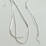 Effortless Layers 925 Silver Double Chain Bracelet - floysun